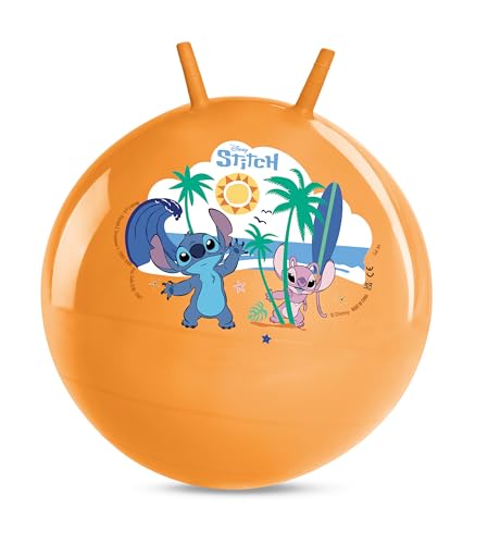 MONDO Toys-Stitch Jumping Ball Kangaroo-26092, Colour Orange, Diameter 50 cm, 26092