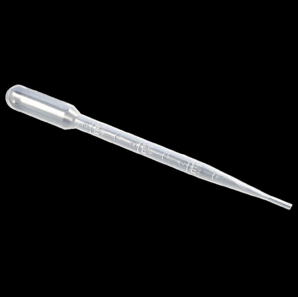 Lot de 100 pipettes Pasteur jetables graduées en plastique 3 ml