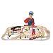 Melissa & Doug Wooden Railway Set, 130 Pieces