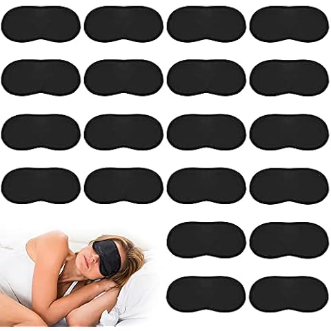 30 Packs Eye Disposable Sleeping Blindfold Eye Shade Cover Light Blocking for Men & Women for Travel/Nap/Plane/Night's Sleeping (Black) Cover