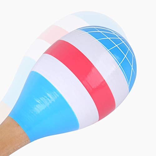 Toyvian Conjunto de Brinquedos de Instrumentos de Madeira Bebê Mão Tambor Sinos de Mão Tambor Chocal