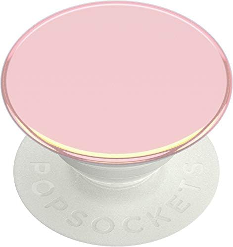 PopSockets: PopGrip Expanding Stand and Grip with a Swappable Top for Phones & Tablets - Color Chrome Powder Pink