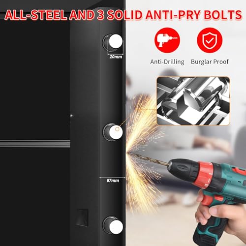 3.4 Cuft Large Safes for Home Use Fire and Water Proof, Anti-Theft Digital Security Safe Box With Programmable Keypad & Spare Keys, Home Safes Water and Fireproof for Documents Money Valuables by Aprxuvot - Image 5