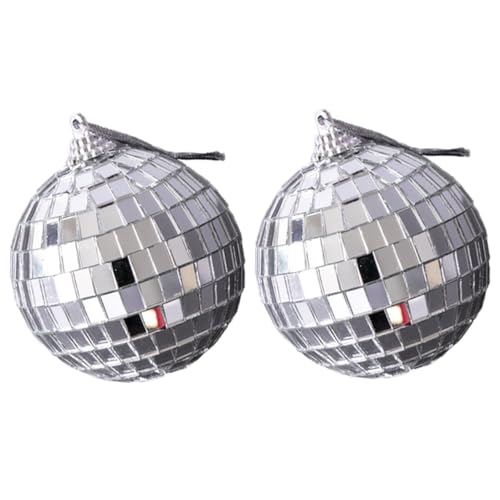Homoyoyo Lot de 2 Boules Miroir Acryliques Décoratives 10 CM Accessoires de Photographie Légers et Imperméables Ornement pour Arrière-Plan Photo Bijoux et Cosmétiques Décor Intérieur