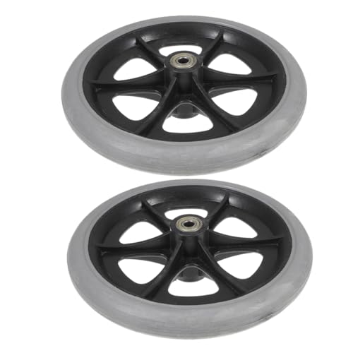 Roue de fauteuil 8 pouces pneu plein increvable pour réparation de fourche avant de fauteuil