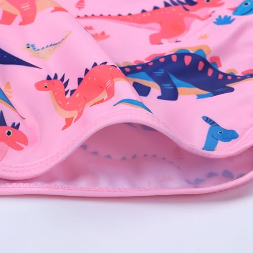 Image of BAOHULU Girls Rash Guard Swimsuit Two Piece Bathing Suit UPF 50+ Short Sleeve Summer Beach Swimwear Size 3-14 Years