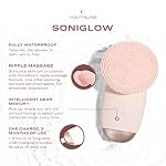 SoniGlow Silicone Facial Cleansing Brush – Electric Vibrating Skincare Scrubber Tool for Deep Pore Cleansing, Gentle Massage, Makeup Removal, Waterproof and Rechargeable (Pink) - Image 5