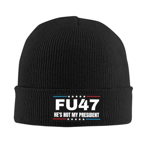 FU47 Knit hat Anti 47 Democrat hat not My Presiden FU45 Beanie Cap Black