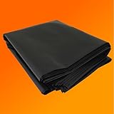 GardenersDream Heavy Duty Plastic Sheeting - 250G Thick Black Plastic Sheeting for Garden, DIY, Yard, Construction, Builders Work - Waterproof Polythene Cover Sheets (4m x 3m) - Image 1