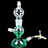 Usknxiu Labor Wasserstoff Generator 125ml/250ml Kipp Apparat aus dicktem Glas, einfache Handhabung, sicherer Betrieb für Schulversuche und Laborarbeit, zuverlässige Gaserzeugung ohne Heizung