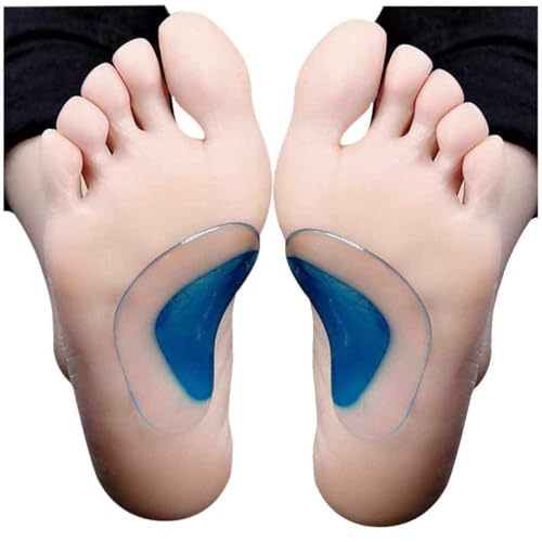 Image of Silicone Gel Orthopedic Arch Support Insoles for Flat Feet & Plantar Fasciitis - High Cushion Heel Pain Relief Pads for Men and Women, One Size Fits All