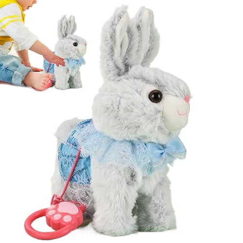 Animal de compagnie électronique lapin interactif peluche marchant