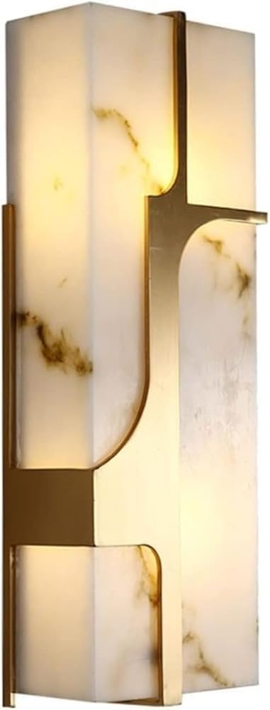 CWCQGH Wall Lamps Modern Luxury Marble Bedroom Bedside Copper Indoor Lighting Fixtures for Living Room