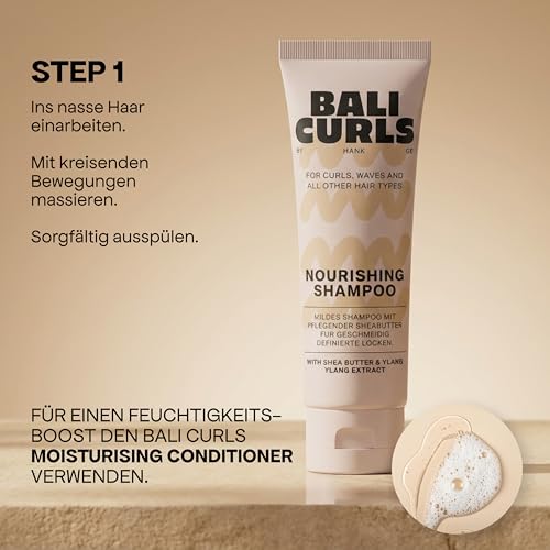 BALI CURLS Curl Travel Kit 5er Set – Reisegrößen für definierte, gesunde Locken – Shampoo, Conditioner, Curl Cream, Defining Gel & Foam – Kompaktes Pflegeset für Reisen, Gym & unterwegs