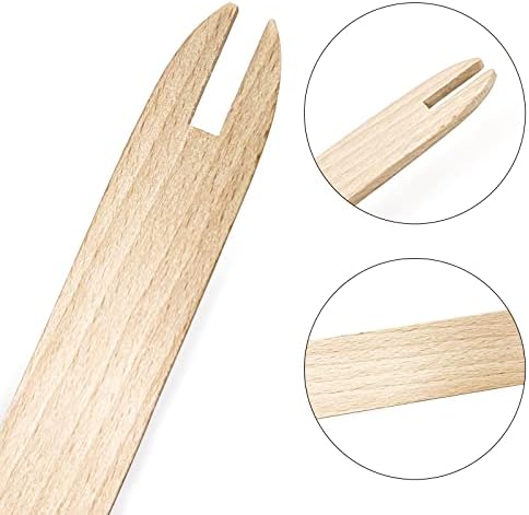 WOSO Natural Wooden Shuttles Weaving Sticks Knitting Tool Sewing Accessories for Sweater Scarf Tapestry Knitted Crafts (1)
