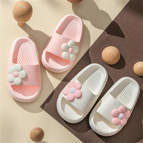 Kids Girls Comfortable Flower Cloud Slides Non Slip Lightweight Shower Sandals Fashion Thick House Bathroom Shoes4