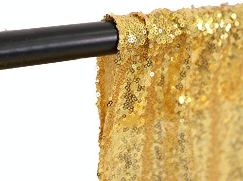 Ycc 10Ftx10Ft Shiny Gold Sequin Backdrop Gold Sequin Curtain Background Photography Backdrop For Party/Wedding Decorations Backdropbackdrop (10X10Ft, Gold) #TOP2