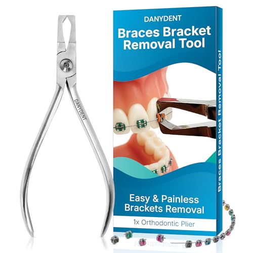 Image of Bracket Remover For Braces - Orthodontic Braces Removal Tool Kit - Professional Braces Removal Kit - Easy To Use Dental Tools Stainless Steel Braces Essentials - 1 x Bracket Remover Plier