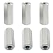 Moicstiy 6 Pcs M6 X 1.0-Pitch 25 mm Length Hex Coupling Nut, 10 mm Width Stainless Steel Rod Coupling Nuts (Metric)