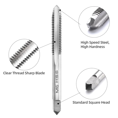 Image of M6 x 1.0 Metric Thread Tap and Die Set, M6 x 1.0mm High-speed Steel Machine Tap Die Set Right Hand