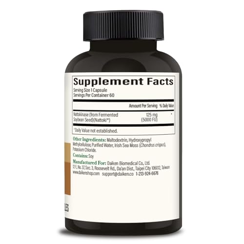 DAIKEN Nattokinase 5000 FU Supplement