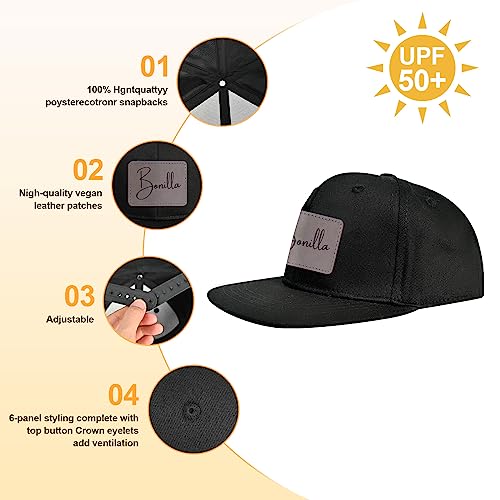 Custom Baseball Cap Personalized Gifts: Infant Baby Name Leather Patch Hat - Toddler Trucker Hats for Kids Boys Girls2