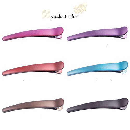 12PCS Pinzas de Pelo Profesional para Salón de Peluquería, Clips para Cabello Multicolor de Plástico y Metal, Pinzas Cocodrilo (4.9CM) miniatura 6
