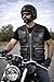 PAULGOS Lederweste Weste Kutte Leder Biker Rocker Motorrad Clubweste Bikerweste Motorradweste Schwarz BW11 (DE/NL/SE/PL, Alphanumerisch, S, Regular, Regular, Schwarz)