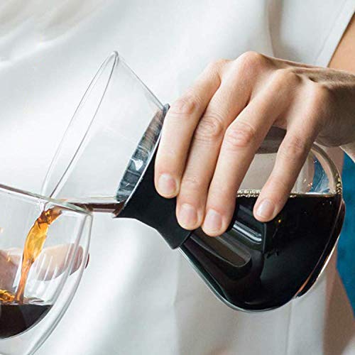 Glass Pour Over Coffee Maker Set With Reusable Stainless Steel Drip Filter Elegant Coffee Dripper Pot Glass Carafe & Permanent Stainless Steel Filter #TOP2