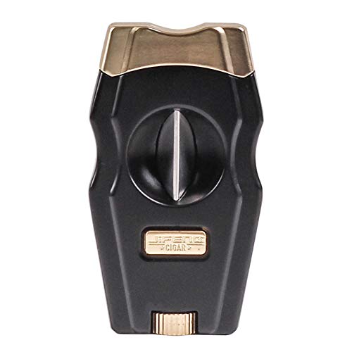 Coupe Cigare V-Cut AKT en Acier Inoxydable de Haute Précision Doré et Noir
