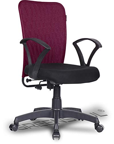 Green Soul® Seoul Mid Back Office/Study Chair for Home (Confident Maroon)