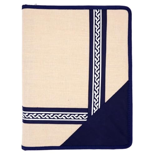 Professional A4 Chain Document Chain Folder, Jute Fabric File Orga...