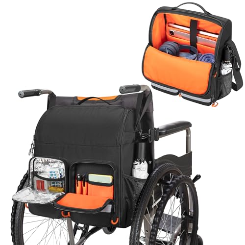 samdew Large Wheelchair Bag to Hang on Back, Wheelchair Accessories