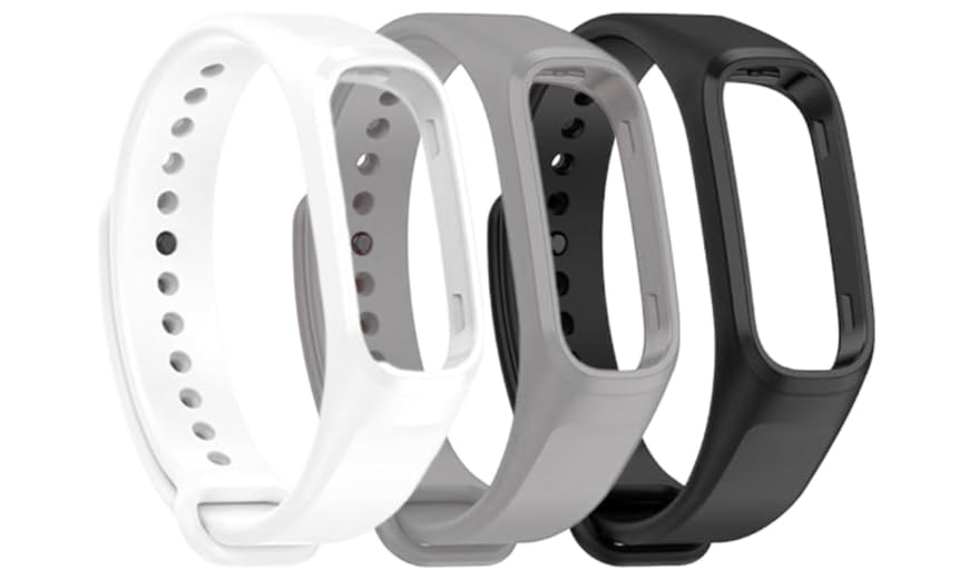 Estrenar Band Strap Compatible with OnePlus and Oppo Smart Band Strap Original Soft Silicone Adjustable Replacement Wristband Belt - Watch Device Not Included - Pack of 3 (White,Grey,Black) (B0D74NXN3R) Amazon Price History, Amazon Price Tracker