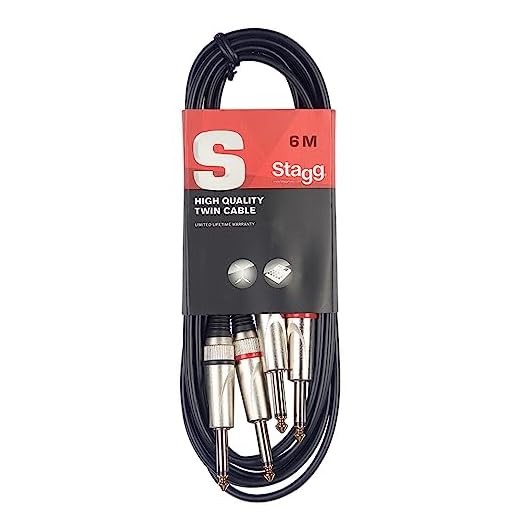 Stagg STC6P 6m 2x Jack Cable doble