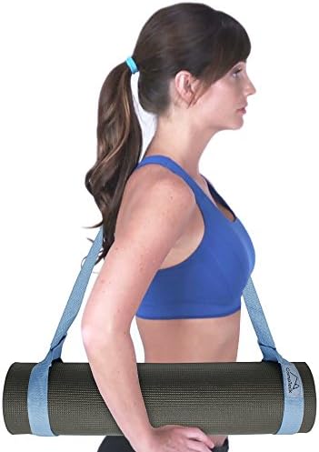 CampTeck Yoga Mat Strap polyester 180cm x 3.8cm adjustable durable shoulder yoga mat sling for Pilates, Exercises, Aerobics, Outdoor and Sports Mats
