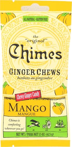 Chimes Ginger Chews Candy, Mango, 1.5 Ounce (Pack of 1)