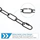 PATIKIL 2 Stück Kette zum Aufhängen mit 4 Schraubverbinder 182cm Metallkette 4mm Starke Gliederkette Eisenketten Verlängerung Absperrketten für Blumenkorb Lampen, Schwarz