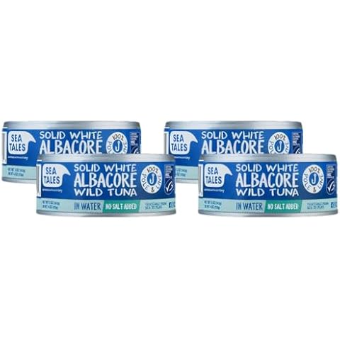 Sea Tales Albacore Tuna in Water No Salt Added, 5 OZ (Pack of 4) Cover