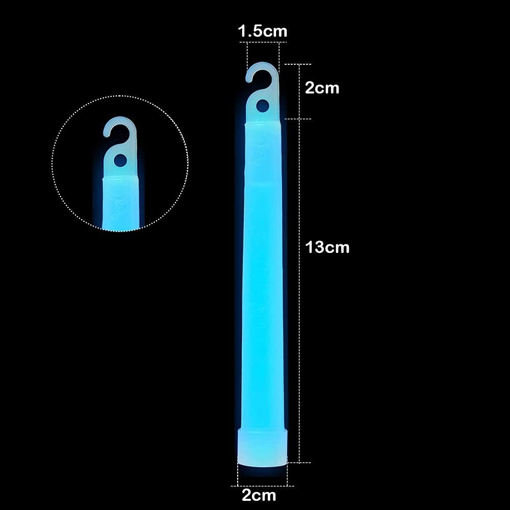 Trimming Shop 6 inch Glow Sticks Lanyard Premium Ultra Bright Glow in the Dark Rod Mega Party Pack of 25 (Aqua) for New Year’s Eve - Image 3