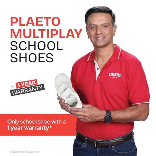 Image of Plaeto Aspire Unisex Black School Shoes for Boys and Girls | Uniform Shoes for Kids | Tilt Lace up Closure, Breathable Upper | Multiplay Sports Shoes - Girl | Boy | Child | Kids School Shoes Black