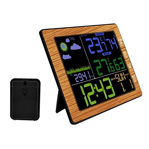 Thermomètre hygromètre station météo bois pour salon et chambre