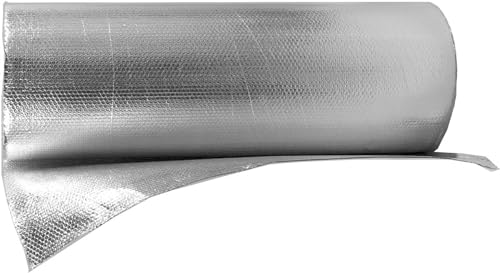 RhLLvJ Thermal Foil Insulation Bubble Wrap, Multi-Layer Insulation Foil, Self-Adhesive Aluminium Foil for Walls(1x15m/3.2x49.2ft)