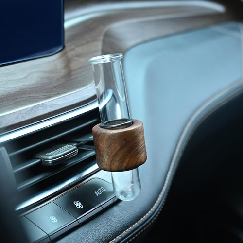 Image of Car Propagation Vase Vent Clip, Car Plant Flower Holder with Glass Tube