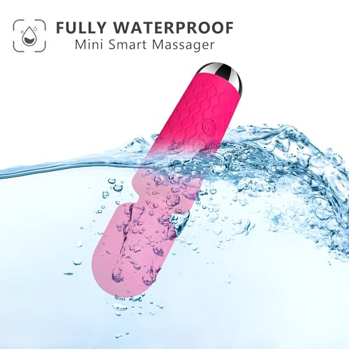 Image of Personal Mini Massager, Handheld Wand Massager - Powerful Vibration Massager - Perfect for Travel Stress Relief, Relieves Back, Legs and Lumbar Muscles (Rose Red)