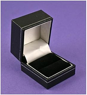 SilverFox Black Leatherette Ring Box