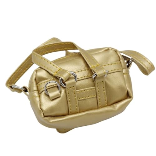 Uteruik Bolsos de Hombro para muñecas Americanas de 46 cm/18 Pulgadas, minibolso Cruzado Dorado (11 x 7,5 x 3 cm)