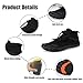 Helenbra Men's Plush Warm Hiking Snow Boots,Couple Lace Up Slip-on Soft Outdoor Travel Fashion Jogging Sock Sneakers Lightweight Barefoot Camping Backpacking Comfortable Winter Water Shoes (Black,11)