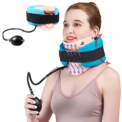 Cervical Neck Traction Device, Soft Foam Cervical Collar for Vertebrae Whiplash Wrap Aligns, Stabilizes, Neck Support for Neck Pain Relief, Spinal Decompression for Women and Men