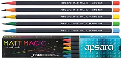 Apsara Matt Magic Extra Dark Pencil-Pack Of 20, Ink black